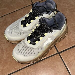 Moncler Women's Sneakers in Gray and Cream